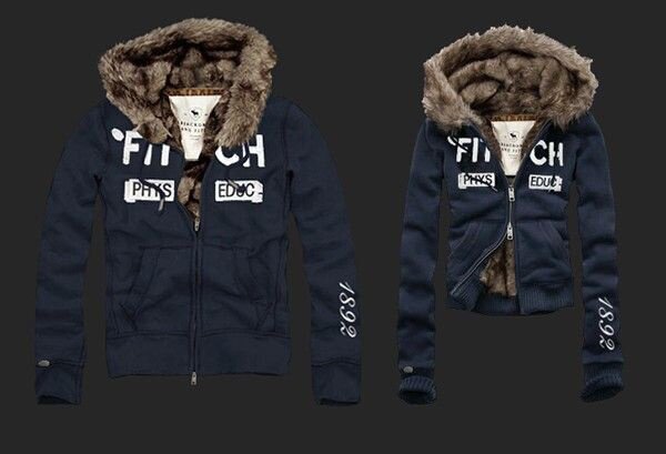 Abercrombie Fitch couple 4052 Sweats à capuche fourrure