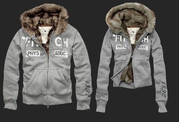 Abercrombie Fitch couple 4054 Sweats à capuche fourrure