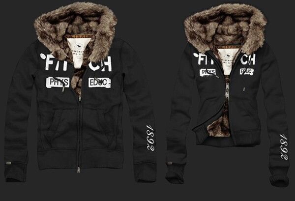 Abercrombie Fitch couple 4056 Sweats à capuche fourrure