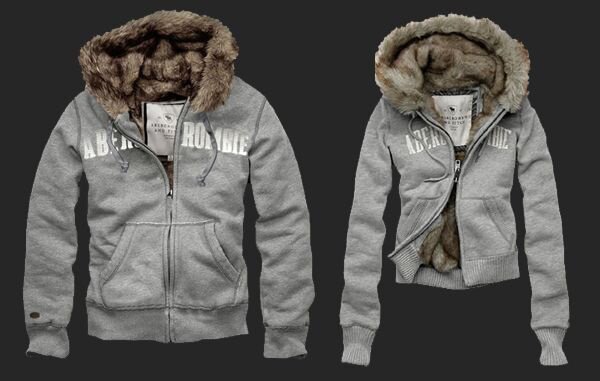 Abercrombie Fitch couple 4058 Sweats à capuche fourrure