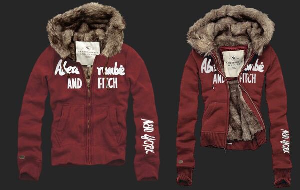 Abercrombie Fitch couple 4060 Sweats à capuche fourrure