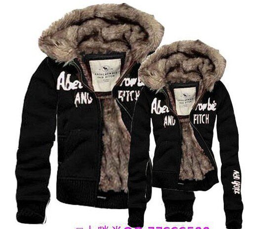 Abercrombie Fitch couple 4061 Sweats à capuche fourrure