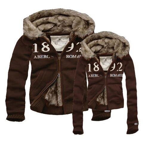 Abercrombie Fitch couple 4066 Sweats à capuche fourrure