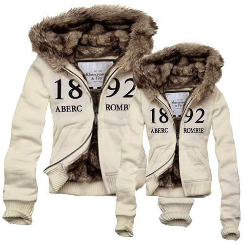 Abercrombie Fitch couple 4067 Sweats à capuche fourrure