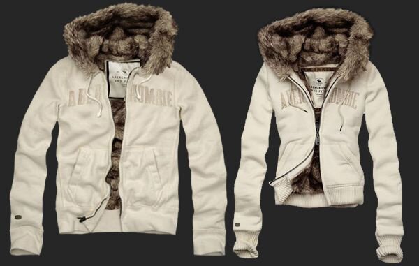 Abercrombie Fitch couple 4070 Sweats à capuche fourrure
