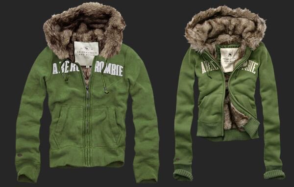 Abercrombie Fitch couple 4072 Sweats à capuche fourrure
