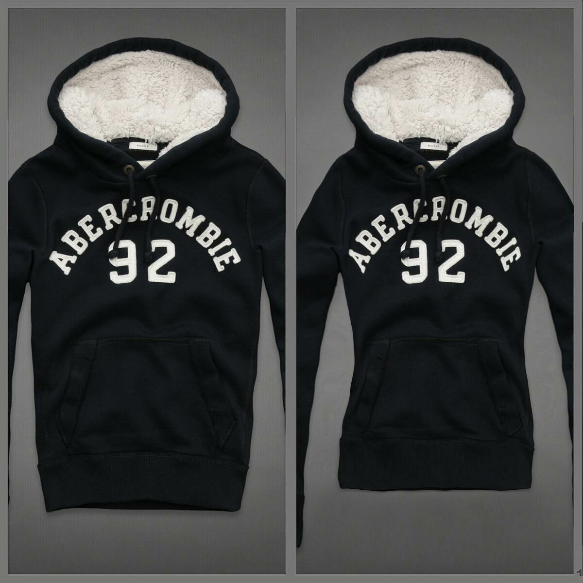 Abercrombie Fitch couple 4075 Sweats à capuche fourrure