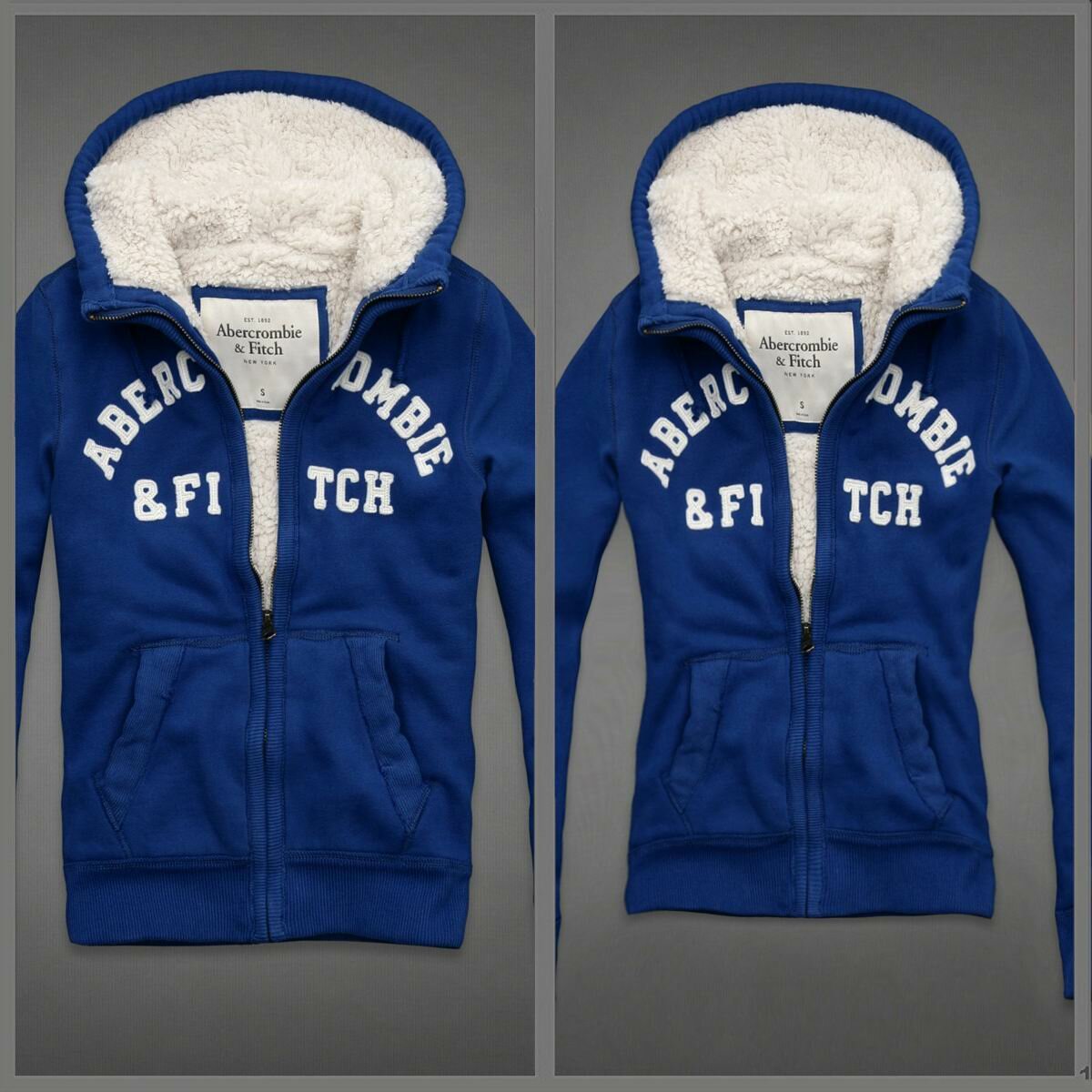 Abercrombie Fitch couple 4084 Sweats à capuche fourrure