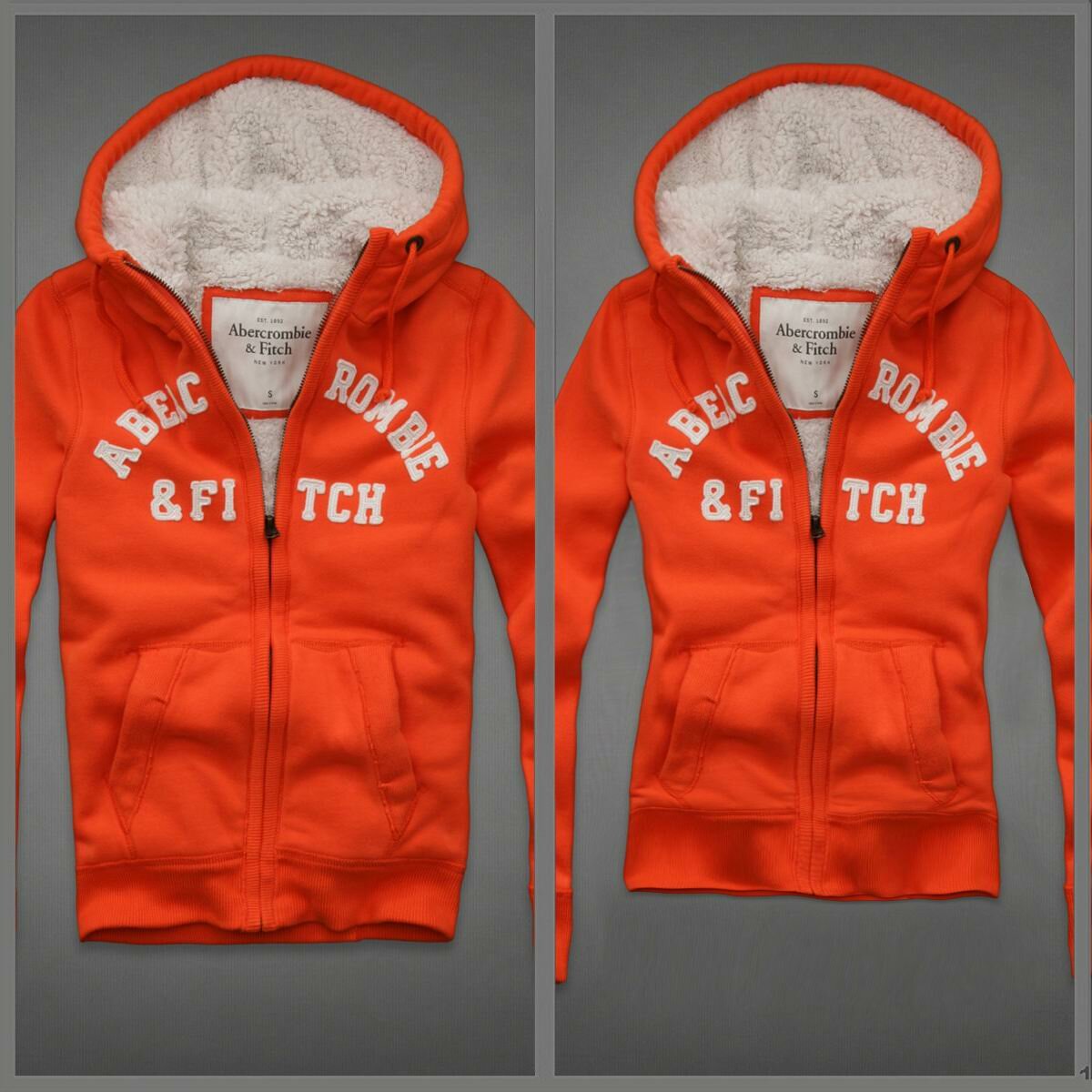Abercrombie Fitch couple 4085 Sweats à capuche fourrure