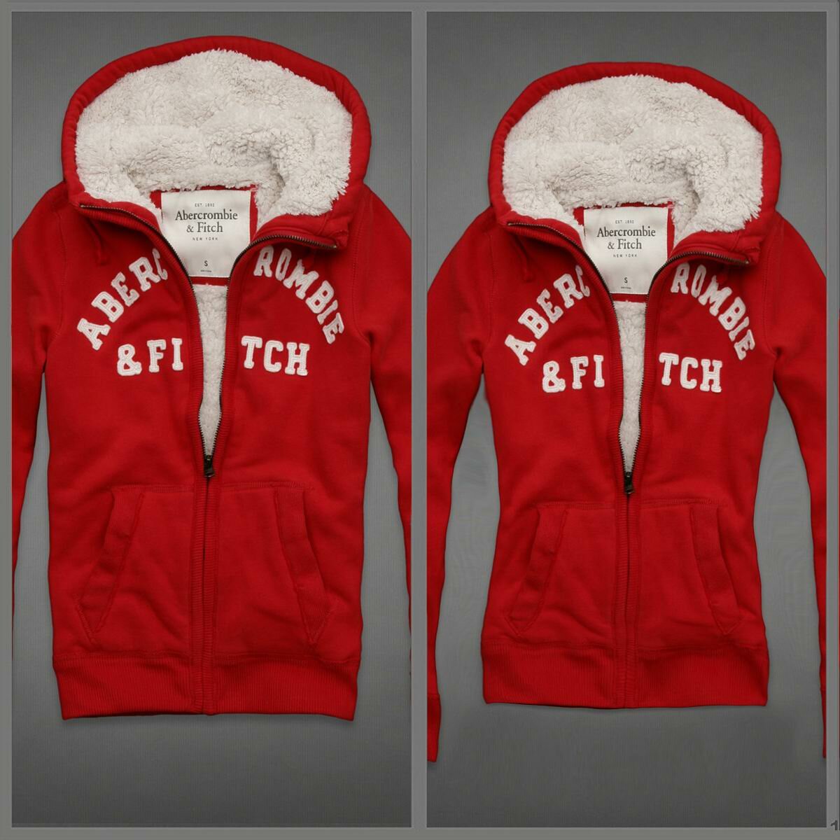 Abercrombie Fitch couple 4086 Sweats à capuche fourrure