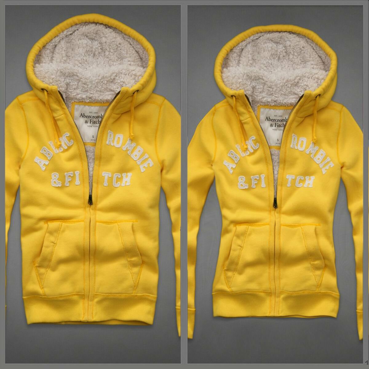 Abercrombie Fitch couple 4087 Sweats à capuche fourrure