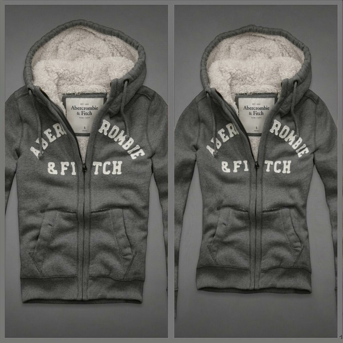 Abercrombie Fitch couple 4088 Sweats à capuche fourrure
