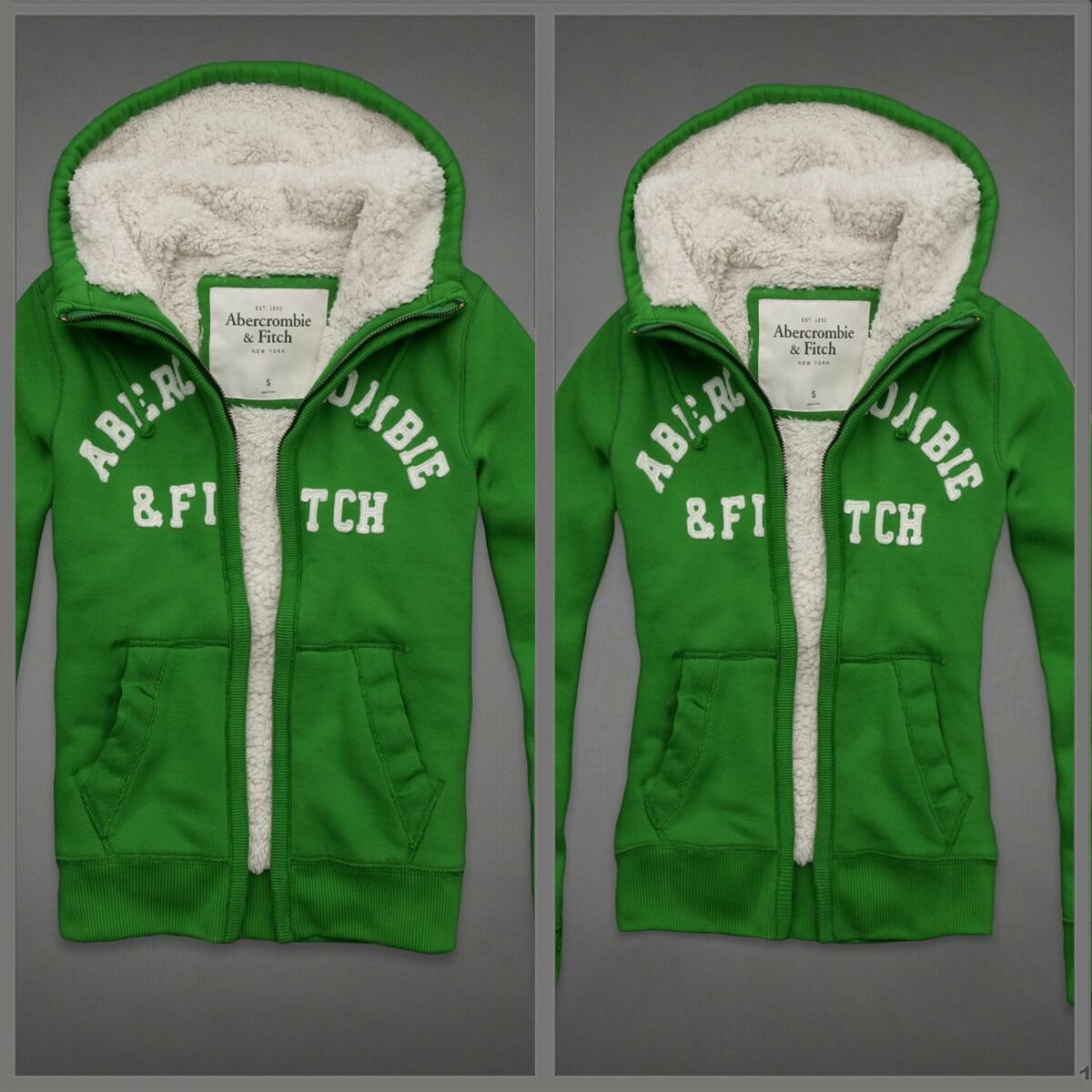 Abercrombie Fitch couple 4090 Sweats à capuche fourrure