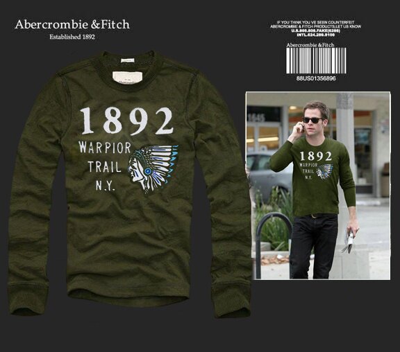 Abercrombie Fitch Homme 2433 T-Shirts manches longues