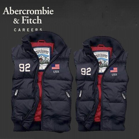 Abercrombie Fitch couple 4046 Doudounes sans manche saphir