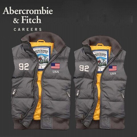 Abercrombie Fitch couple 4043 Doudounes sans manche gris