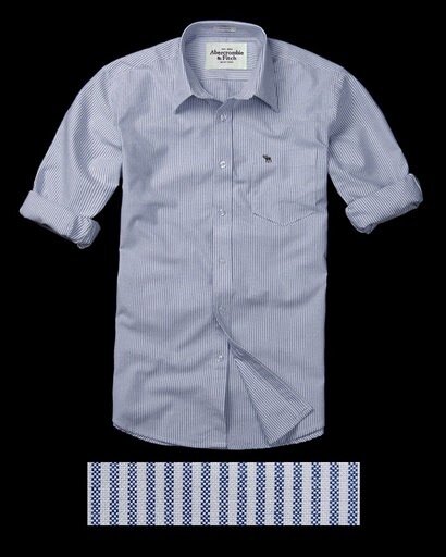 Abercrombie & Fitch Homme 2336 Washed Long Chemises