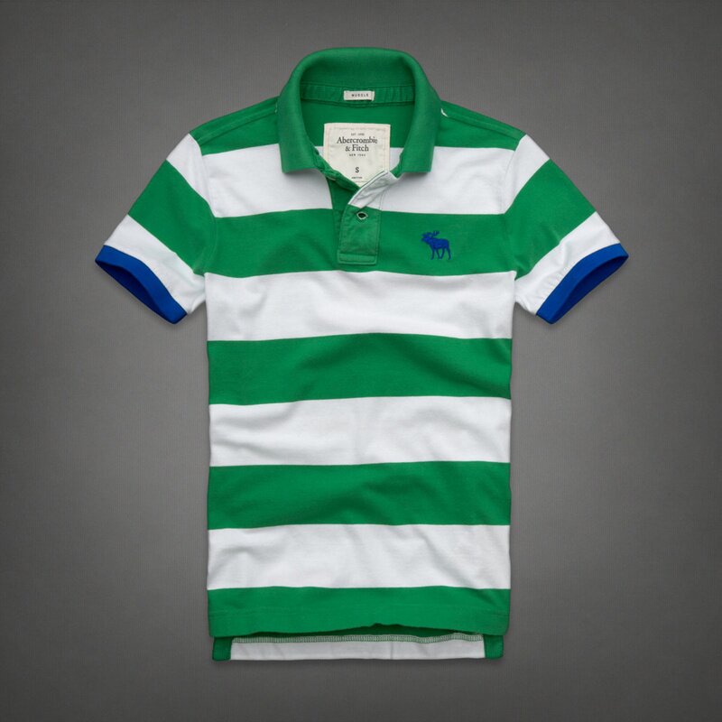 Abercrombie & Fitch Homme 3261 Polo T-shirts Strip