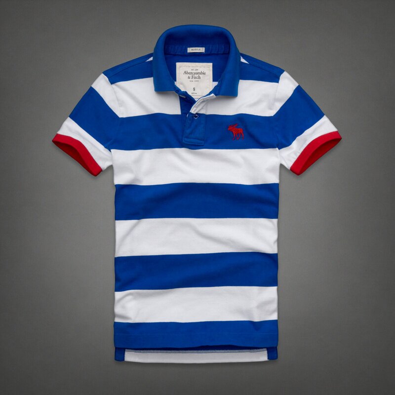 Abercrombie & Fitch Homme 3263 Polo T-shirts Strip