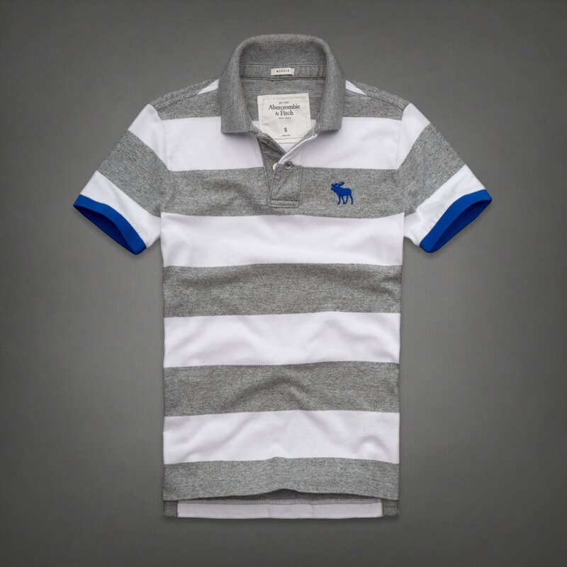 Abercrombie & Fitch Homme 3267 Polo T-shirts Strip