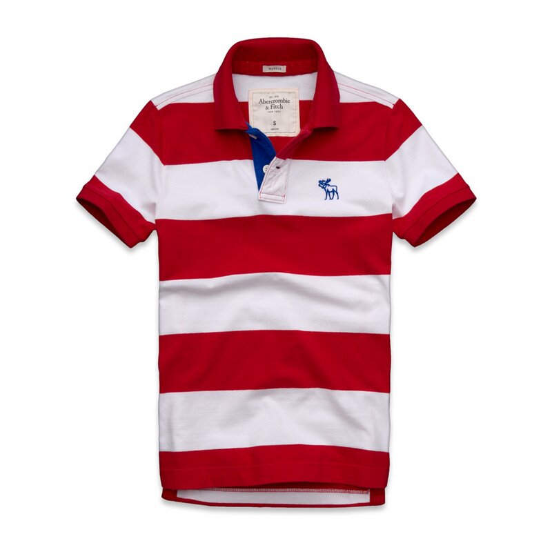 Abercrombie & Fitch Homme 3277 Polo T-shirts Strip