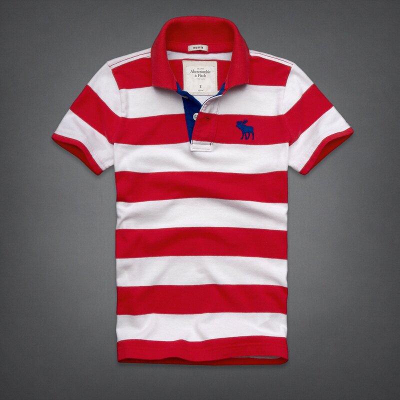 Abercrombie & Fitch Homme 3285 Polo T-shirts Strip