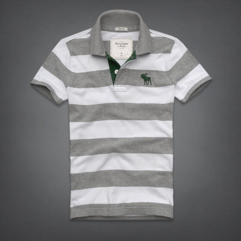 Abercrombie & Fitch Homme 3293 Polo T-shirts Strip