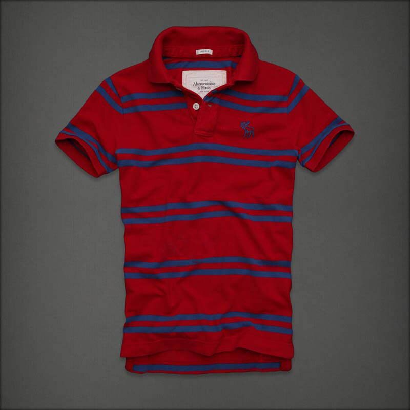 Abercrombie & Fitch Homme 3303 Polo T-shirts Strip