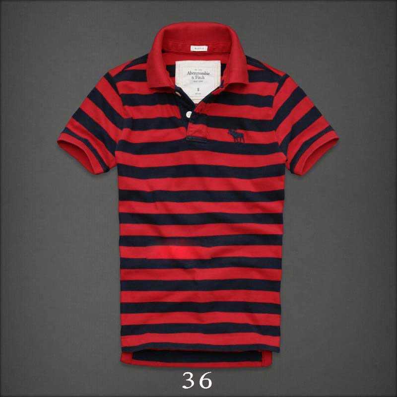 Abercrombie & Fitch Homme 3305 Polo T-shirts Strip