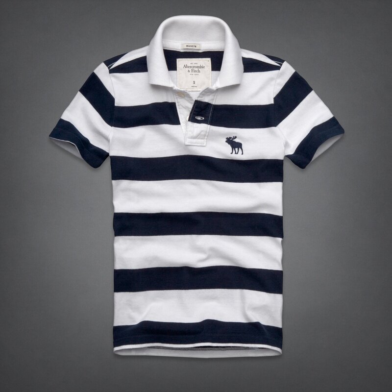 Abercrombie & Fitch Homme 3307 Polo T-shirts Strip