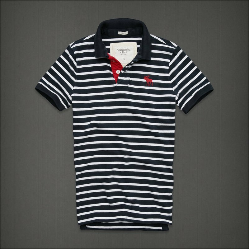 Abercrombie & Fitch Homme 3311 Polo T-shirts Strip