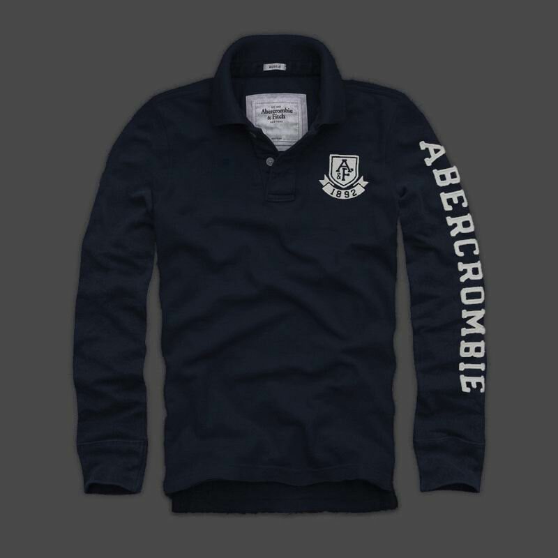 Abercrombie Fitch Homme 3069 Polo manches longues saphir