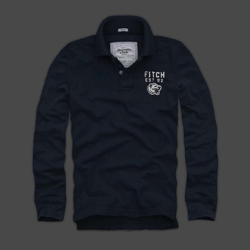 Abercrombie Fitch Homme 3081 Polo manches longues saphir