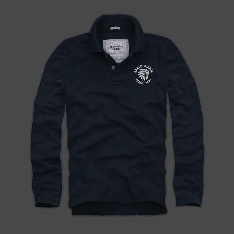 Abercrombie Fitch Homme 3085 Polo manches longues saphir