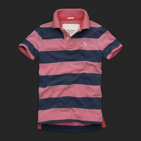 Abercrombie Fitch Homme 3327 Polo T-shirts Strip
