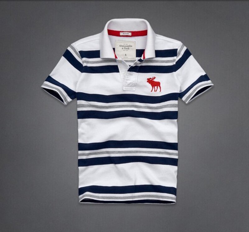 Abercrombie Fitch Homme 3330 Polo T-shirts Strip
