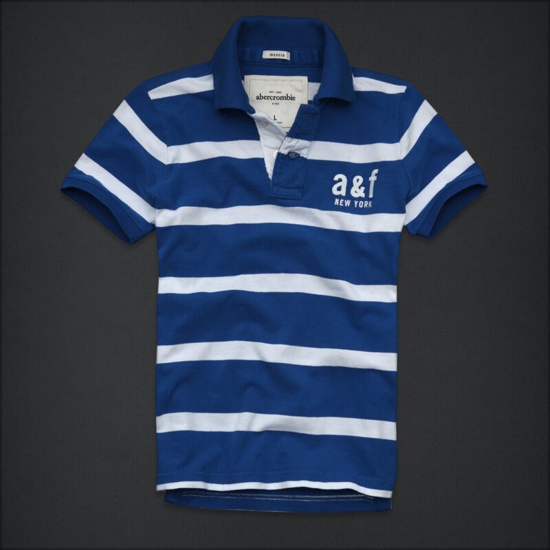 Abercrombie Fitch Homme 3331 Polo T-shirts Strip