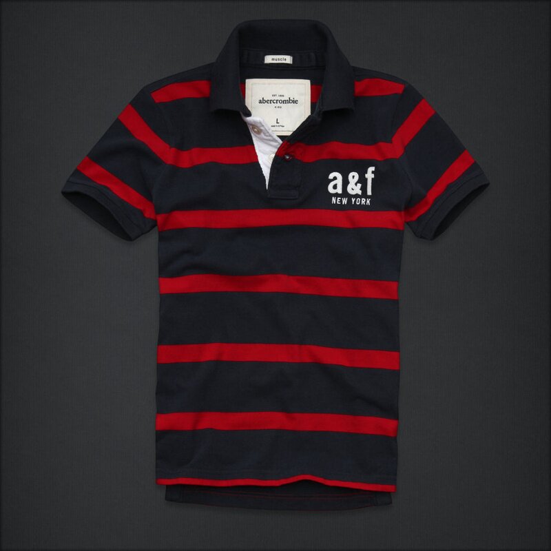 Abercrombie Fitch Homme 3333 Polo T-shirts Strip