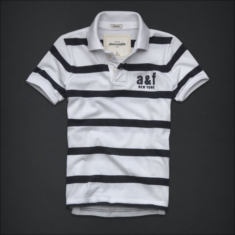 Abercrombie Fitch Homme 3335 Polo T-shirts Strip