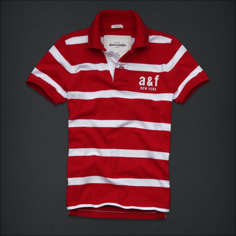 Abercrombie Fitch Homme 3337 Polo T-shirts Strip
