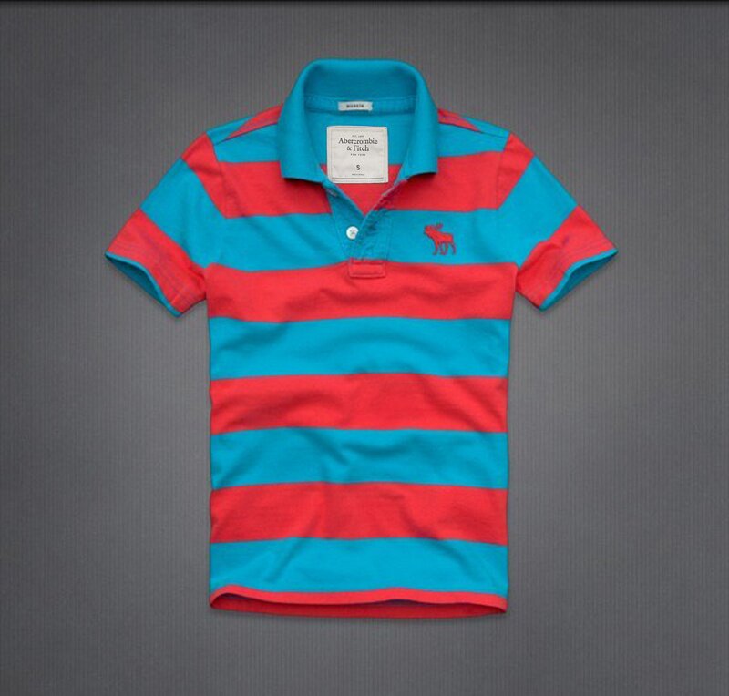 Abercrombie Fitch Homme 3338 Polo T-shirts Strip
