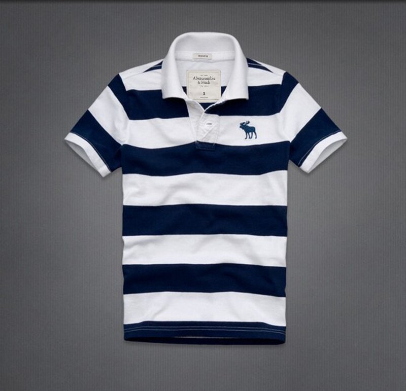Abercrombie Fitch Homme 3340 Polo T-shirts Strip