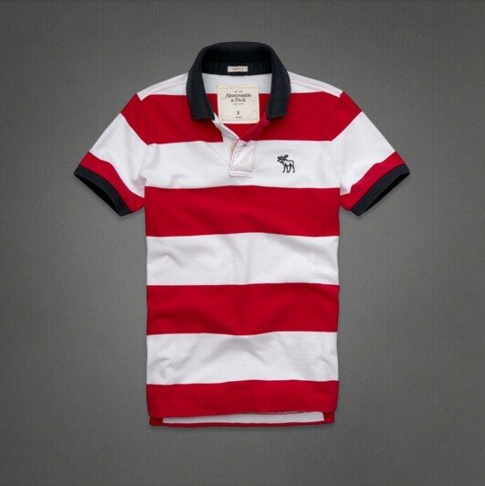 Abercrombie Fitch Homme 3354 Polo T-shirts Strip