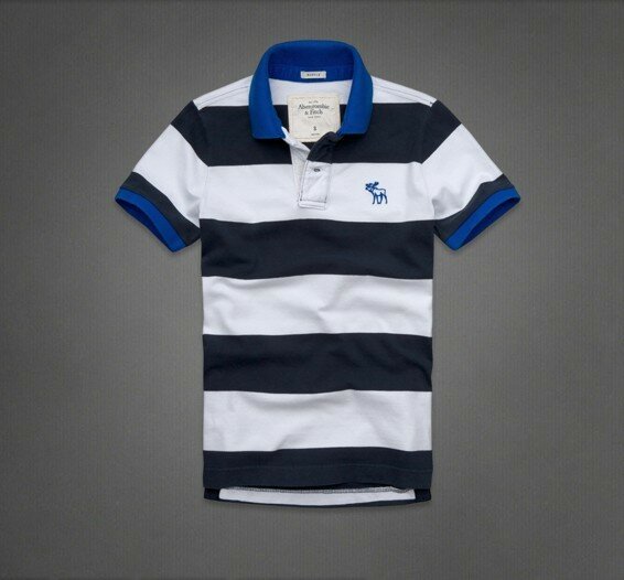 Abercrombie Fitch Homme 3356 Polo T-shirts Strip
