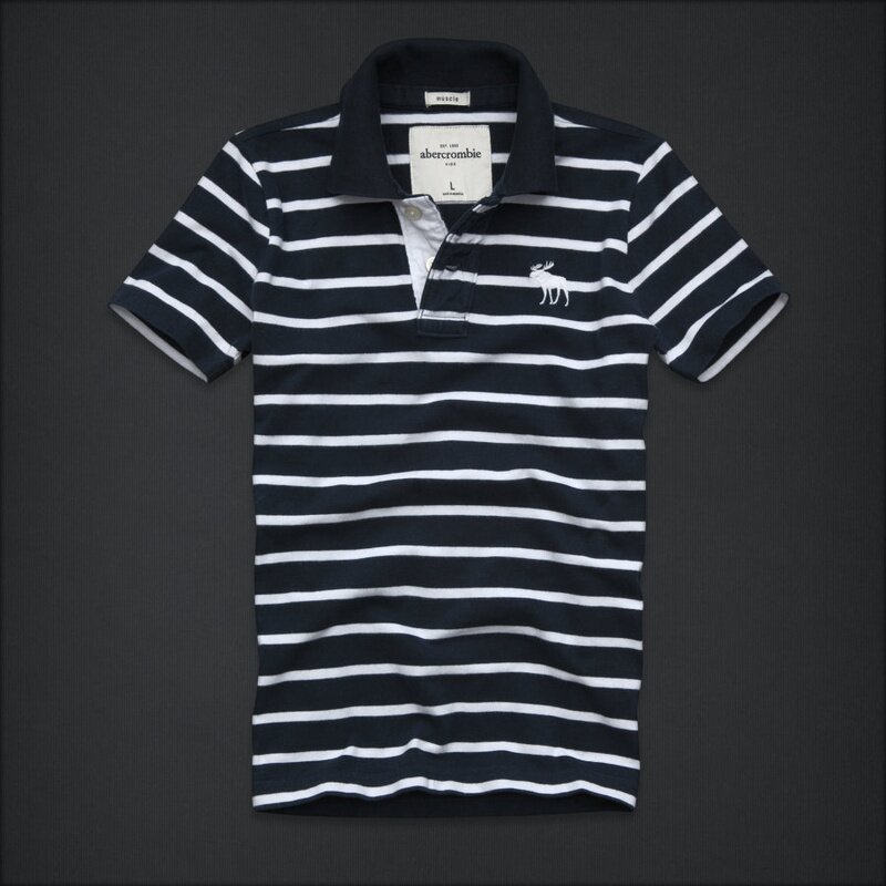 Abercrombie Fitch Homme 3367 Polo T-shirts Strip