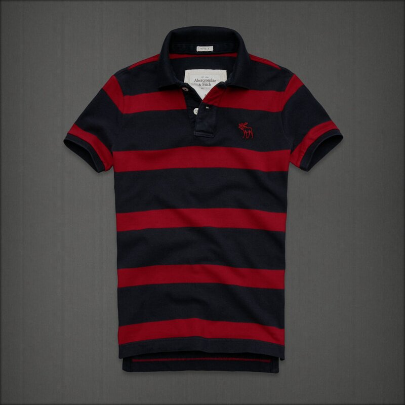 Abercrombie Fitch Homme 3368 Polo T-shirts Strip