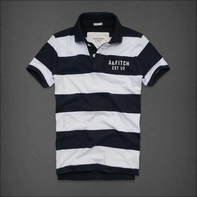 Abercrombie Fitch Homme 3373 Polo T-shirts Strip