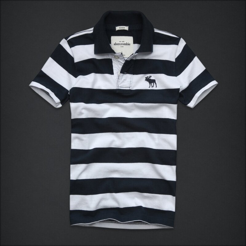 Abercrombie Fitch Homme 3376 Polo T-shirts Strip