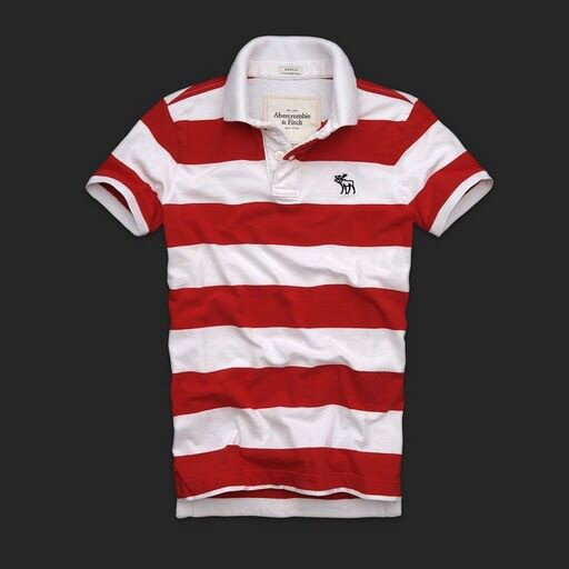 Abercrombie Fitch Homme 3377 Polo T-shirts Strip