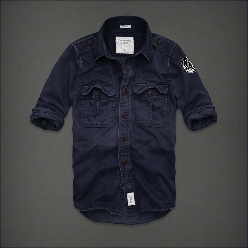 Abercrombie wholesale Homme 2264 Washed Long Chemises